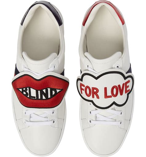 gucci blind for love ace sneakers|Gucci ace tennis shoes.